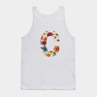 Letter C with a flower pattern Tank Top